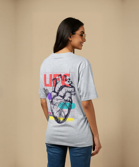LIFE BEATS | UNISEX OVERSIZED T-SHIRT