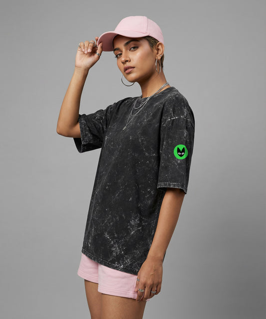 BLACK CARBON | UNISEX ACID WASH OVERSIZED T-SHIRT
