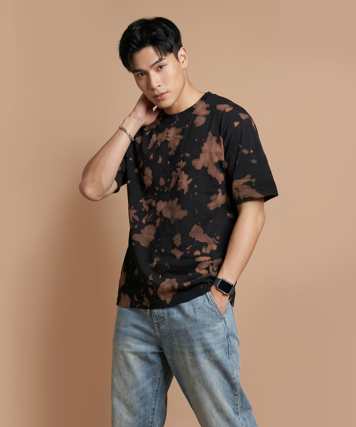 BROWN ECHO | UNISEX TIE DYE OVERSIZED T-SHIRT