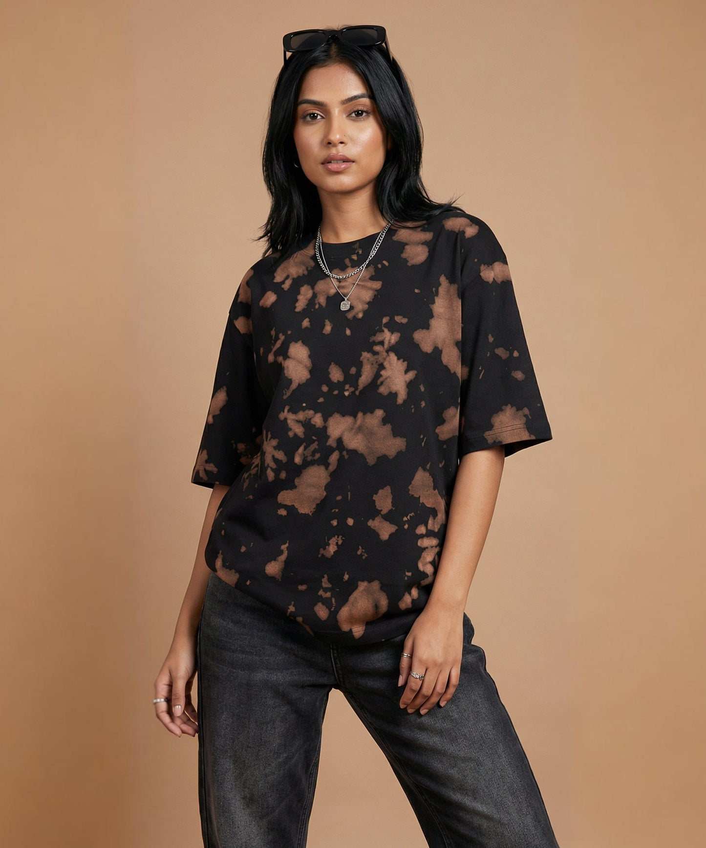BROWN ECHO | UNISEX TIE DYE OVERSIZED T-SHIRT