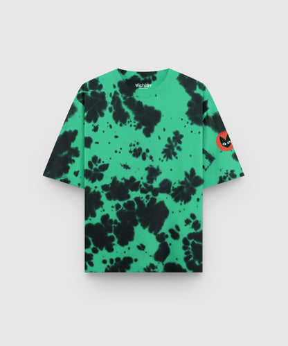 GREEN MIRAGE | UNISEX TIE DYE OVERSIZED T-SHIRT