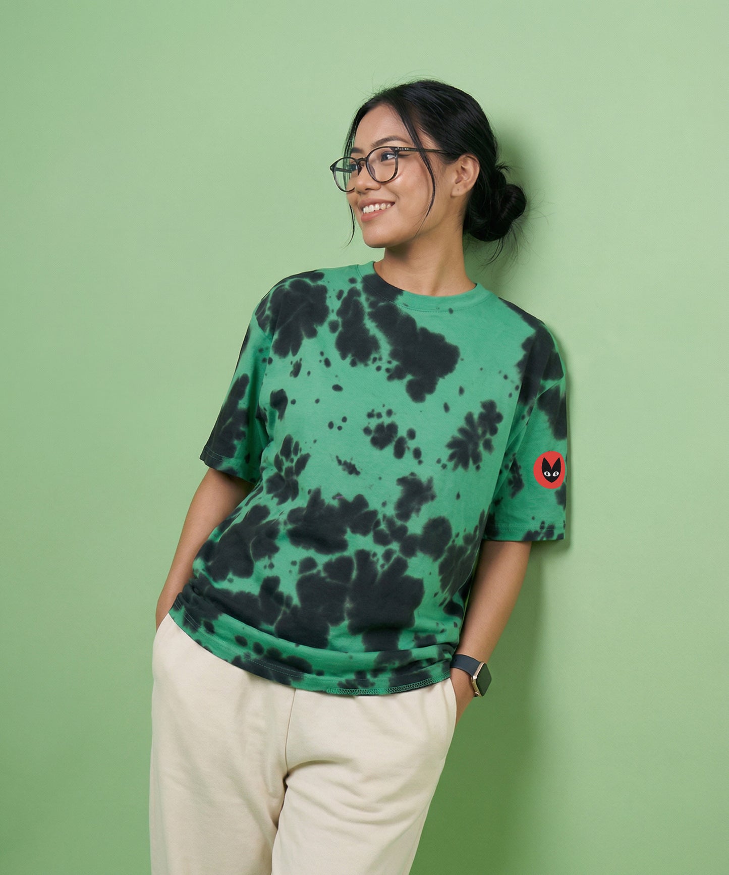 GREEN MIRAGE | UNISEX TIE DYE OVERSIZED T-SHIRT