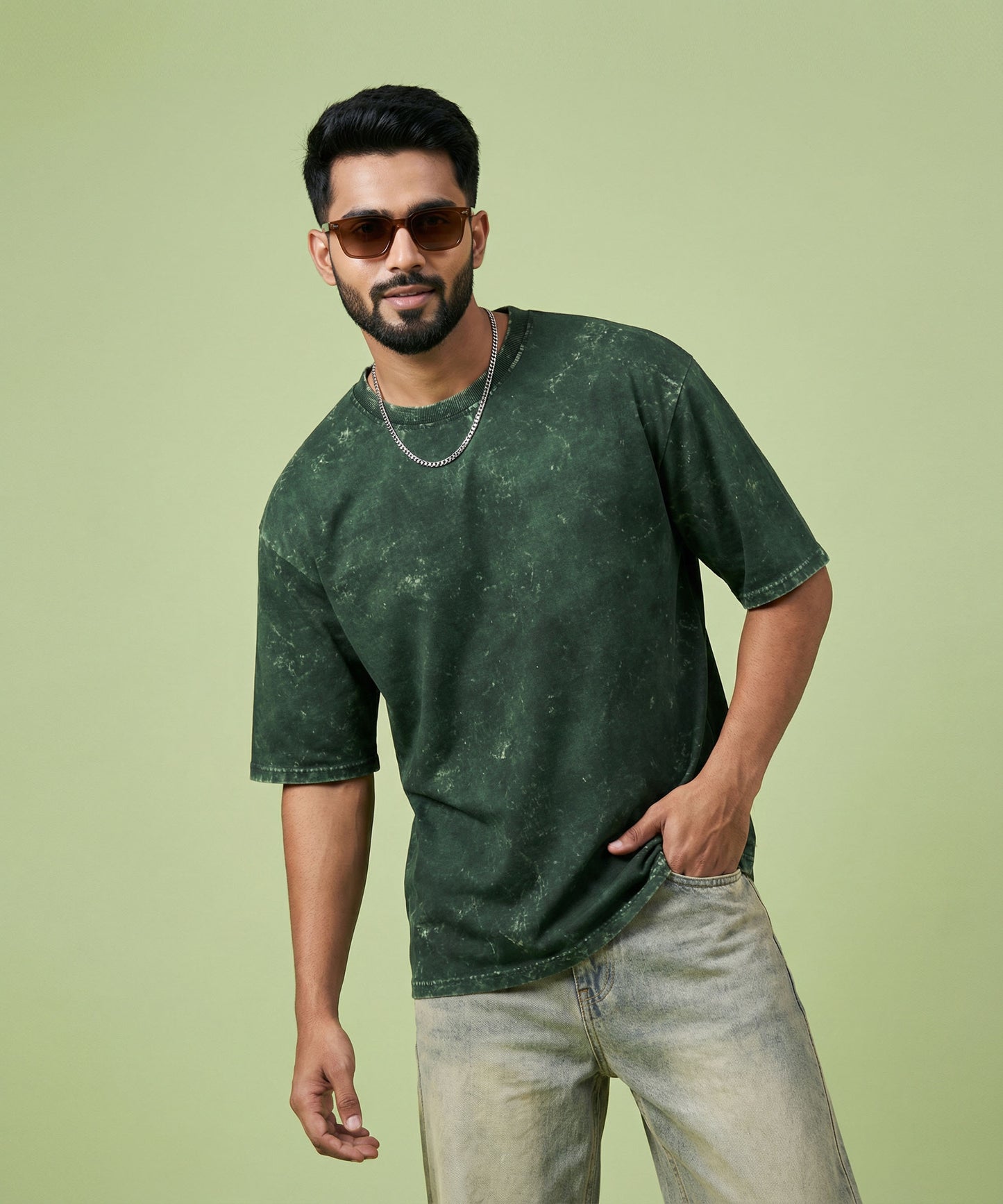 GREEN TERRAIN | UNISEX ACID WASH OVERSIZED T-SHIRT
