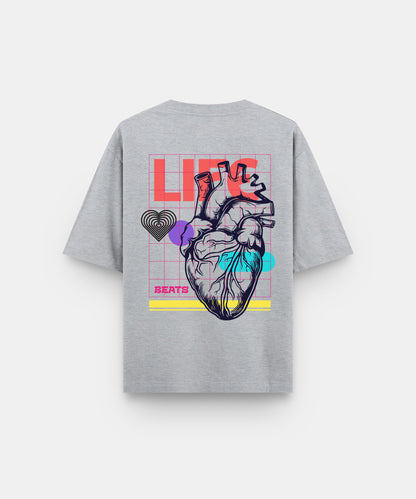 LIFE BEATS | UNISEX OVERSIZED T-SHIRT