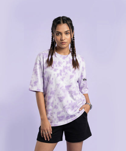 LAVENDER MIST | UNISEX TIE DYE OVERSIZED T-SHIRT