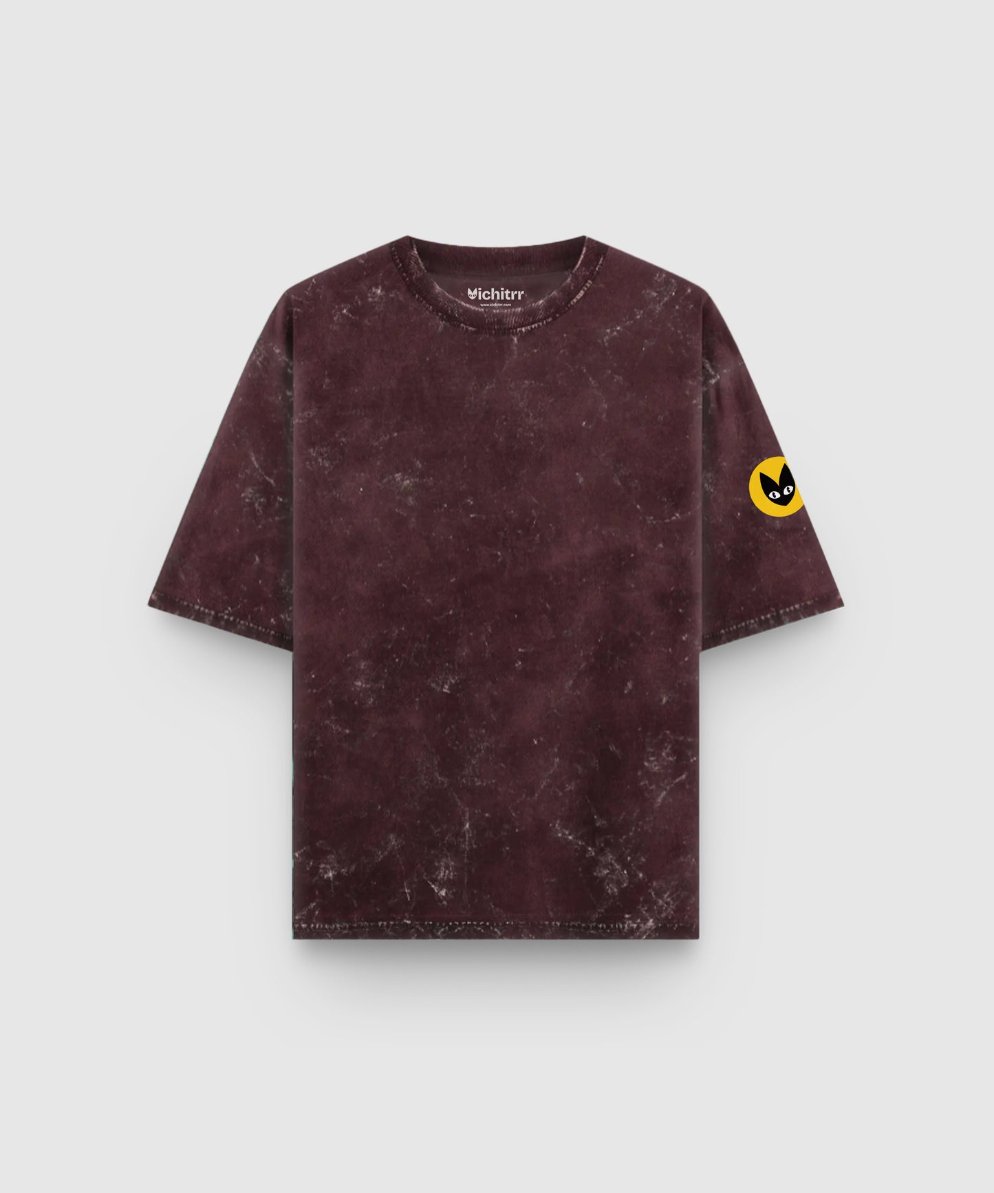 MAROON PULSE | UNISEX ACID WASH OVERSIZED T-SHIRT
