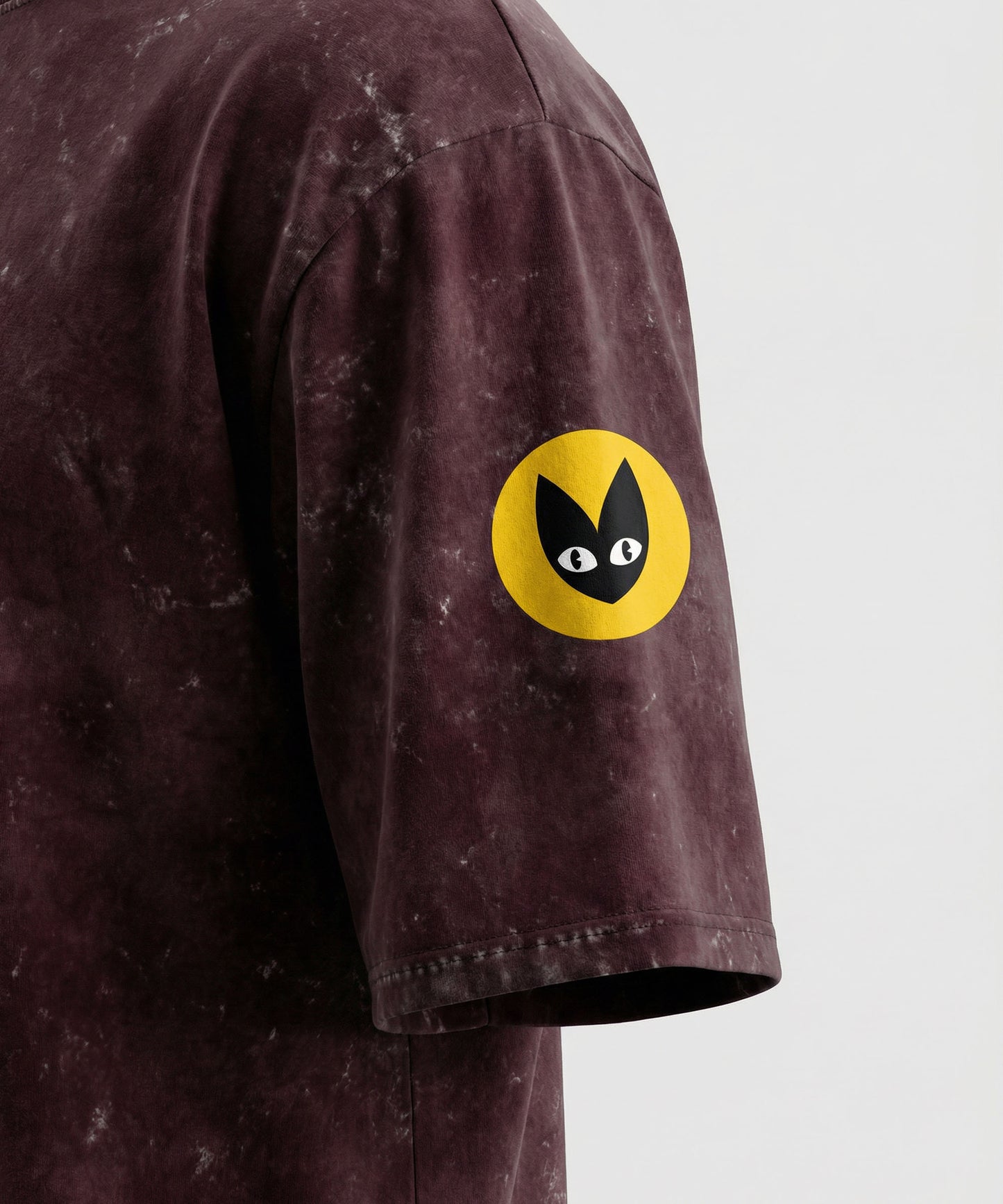 MAROON PULSE | UNISEX ACID WASH OVERSIZED T-SHIRT