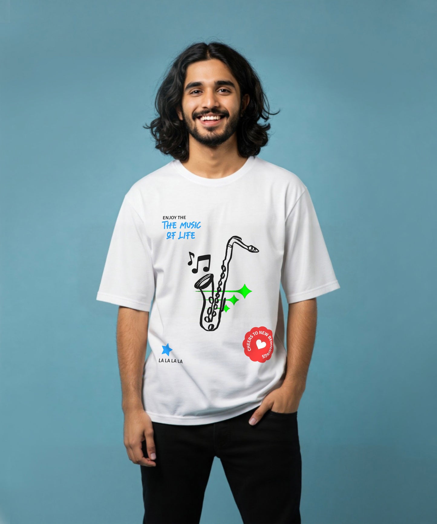 MUSIC OF LIFE | UNISEX OVERSIZED T-SHIRT
