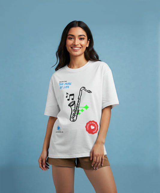 MUSIC OF LIFE | UNISEX OVERSIZED T-SHIRT