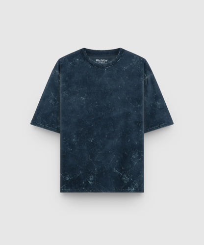 NAVY FLUX | UNISEX ACID WASH OVERSIZED T-SHIRT