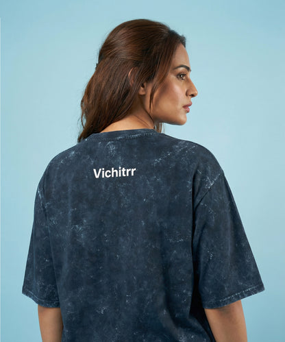 NAVY FLUX | UNISEX ACID WASH OVERSIZED T-SHIRT