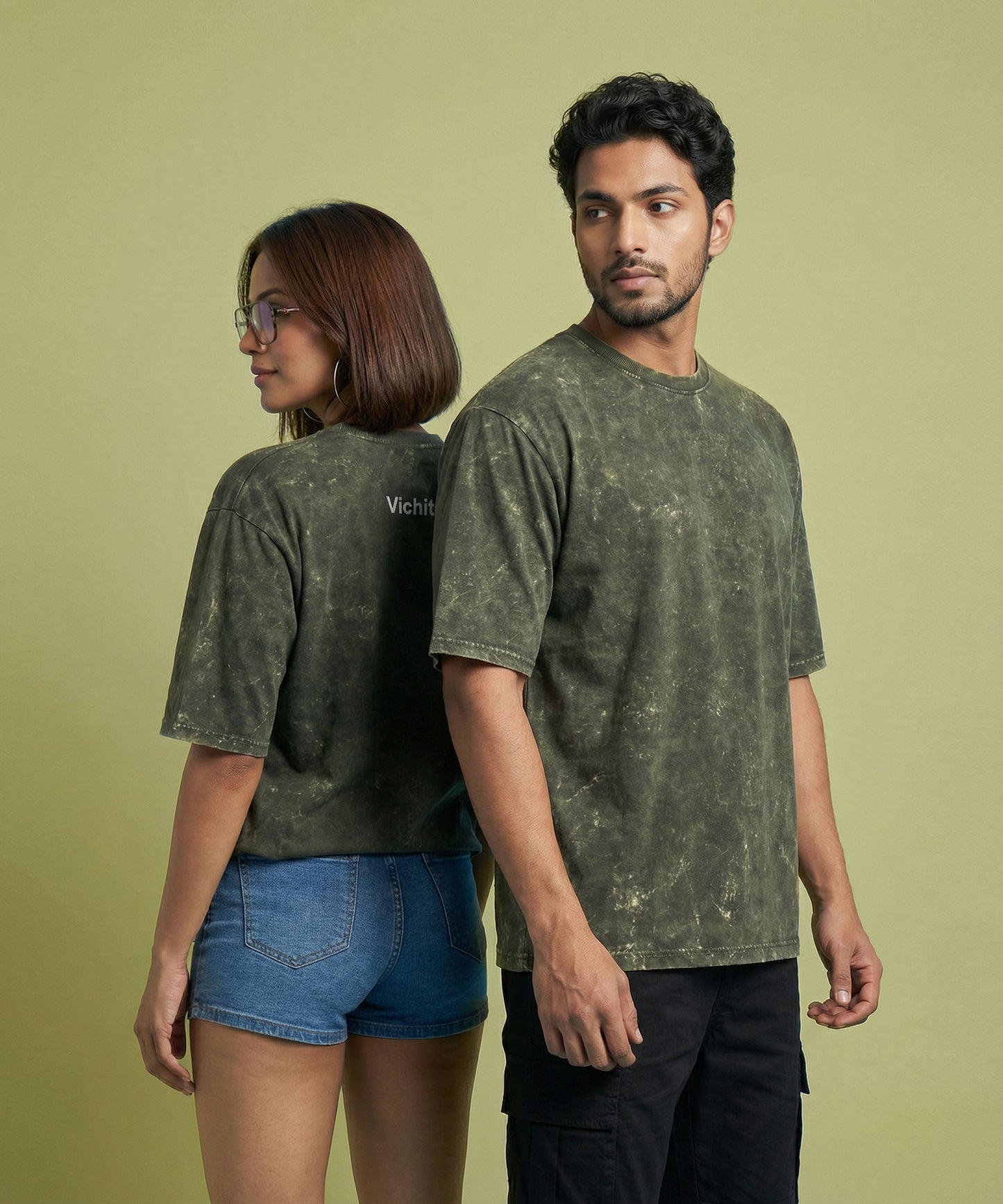 OLIVE OXIDE | UNISEX ACID WASH OVERSIZED T-SHIRT