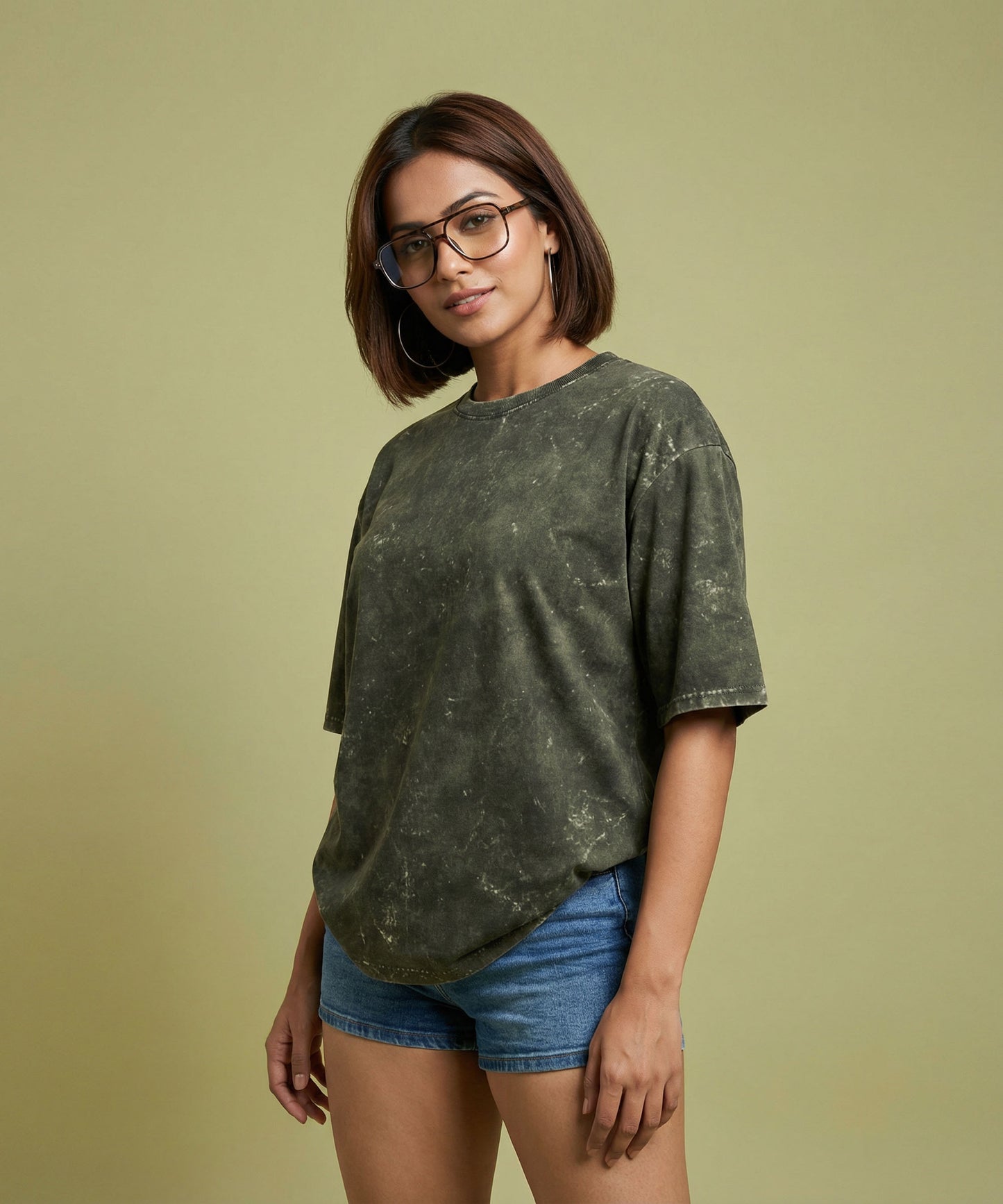 OLIVE OXIDE | UNISEX ACID WASH OVERSIZED T-SHIRT