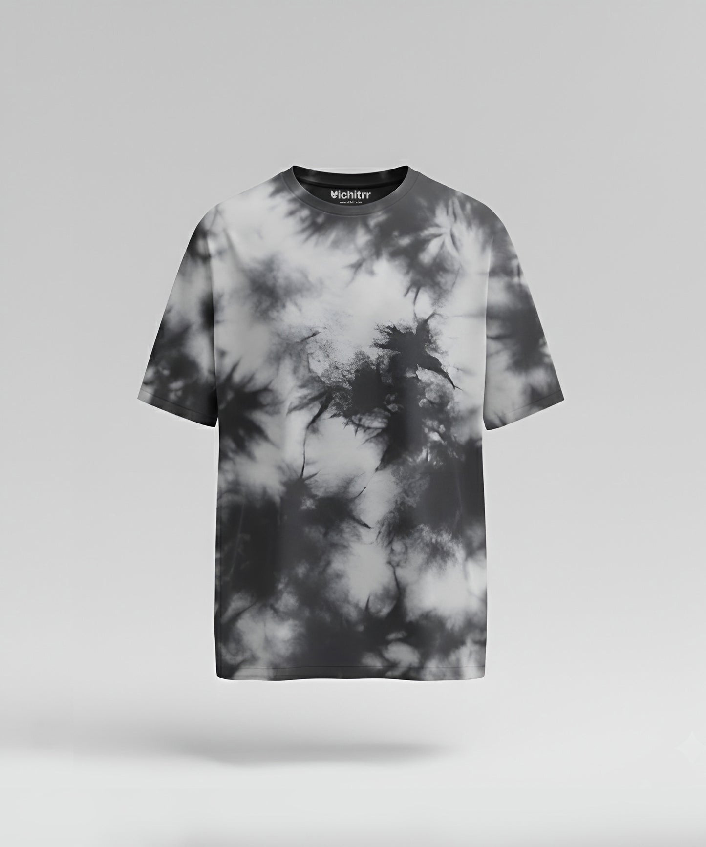 WHITE GLITCH | UNISEX TIE DYE OVRESIZED T-SHIRT